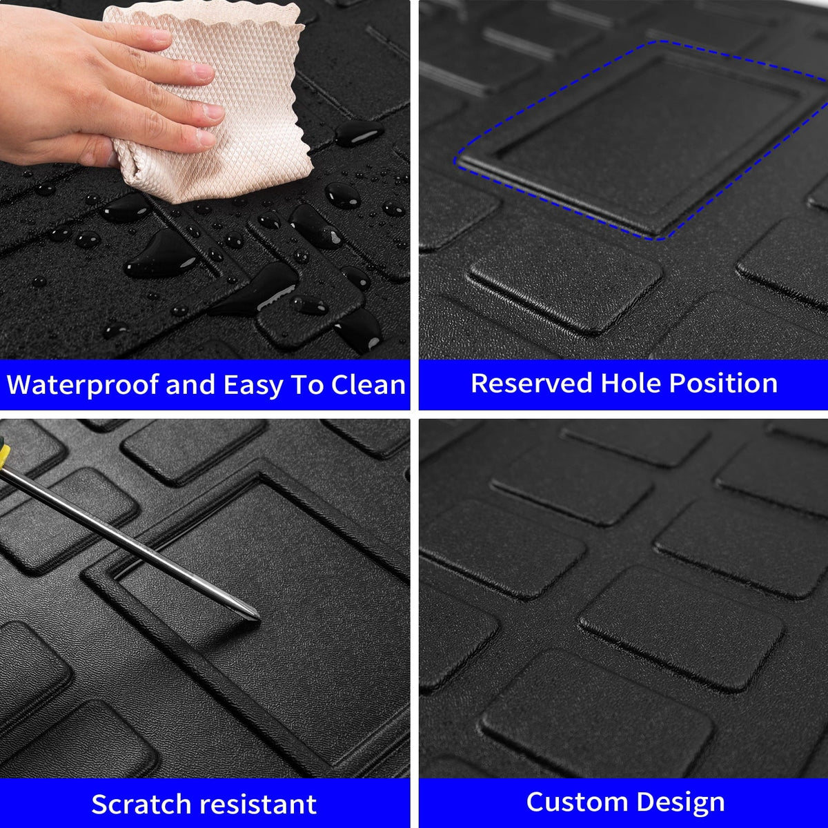 Fit 2010-2023 4Runner 7 Seats Trunk Mat Cargo Liner 4 Runner Accessories (Fit 2nd&3rd Row)