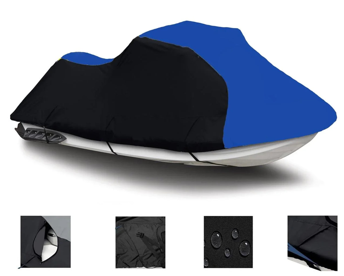 Jet / BLUE HEAVY-DUTY, 600 DENIER Cover Compatible for Kawasaki Ultra LX 2007 2008 2009 2010 2011 2012 2013 2014 2015 2016 2017 2018 2019 2020 2021 2022 Jet Ski PWC Watercraft Cover