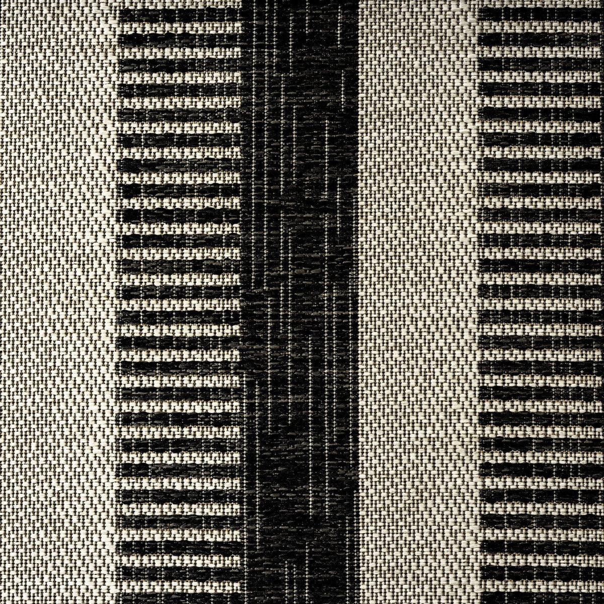 Nicole Miller New York Patio Country Charlotte Modern Striped Indoor/Outdoor Area Rug, Ebony 5'2"x7'2"