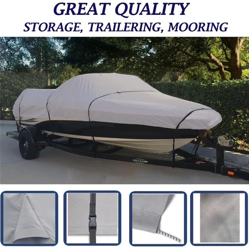 BOAT COVER Compatible for LUND PRO ANGLER 1600 DLX ALL YEARS STORAGE, TRAVEL, LIFT