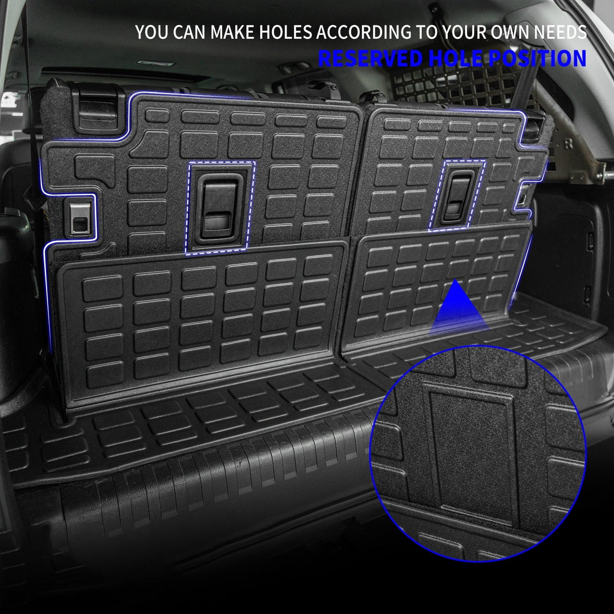 Fit 2010-2023 4Runner 7 Seats Trunk Mat Cargo Liner 4 Runner Accessories (Fit 2nd&3rd Row)